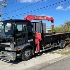 値下げしました‼️いすゞキャブオーバー4段ユニック、4t車、積載2.85t、車検有りすぐ乗れます、走行距離9.6万キロ‼️ユニックラジコン付き‼️の画像