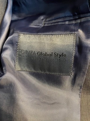 【試着可能】スーツ Global Style 2パンツ グレー Tollegno1900