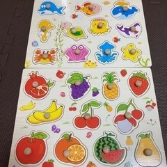 【取引中】型はめパズル　木のおもちゃの画像