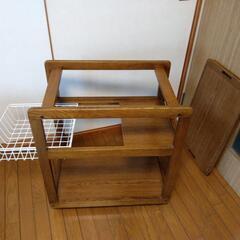 交渉中＞ワゴン　キッチン　天然木の画像