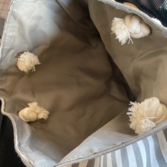 取引中)無料で洗濯ハンガー　突っ張り棒 1本と布製カバン3点セットの画像