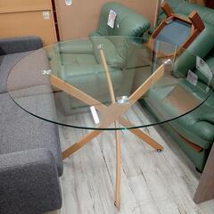 ★値下げしました❗ダイニングテーブル　円形(直径110cm)　ガラステーブル　おしゃれ　29800円で購入　?自社配送時?代引き可?※現金、クレジット、スマホ決済対応※