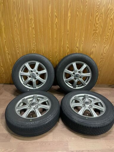 4118-02★ブリヂストン タイヤ SEIBERLING セイバーリングSL101 145/80/R13 75S ４本 MILLOUS RE アルミホイール セット★