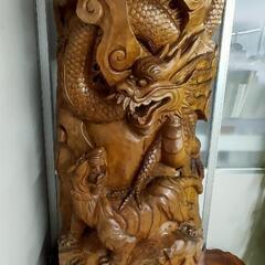 木彫　龍と虎　大型の画像