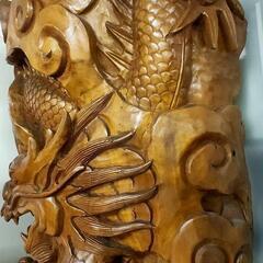 木彫　龍と虎　大型の画像