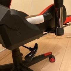 レッド PCゲーミングチェア ゲームチェアパソコンチェアーワークの画像