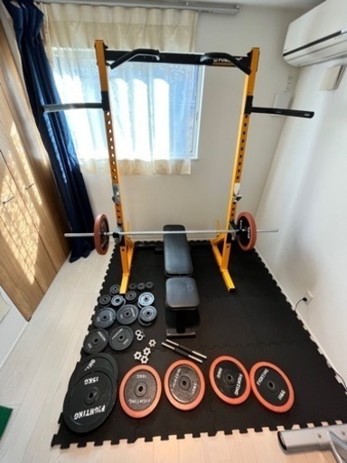 トレーニング器具一式　ホームジム　パワーラック　ハーフラック　バーベル　ダンベル