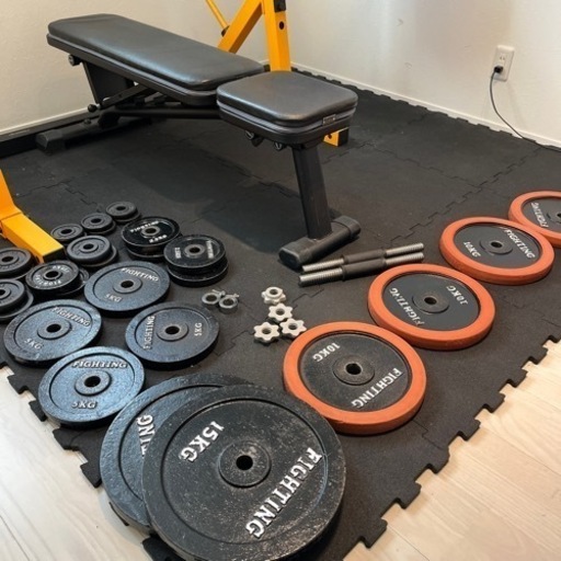 トレーニング器具一式　ホームジム　パワーラック　ハーフラック　バーベル　ダンベル