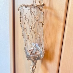 インテリア花瓶　（大）　マクラメ　オーストラリアの貝殻入り✨の画像