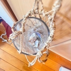 インテリア花瓶　（大）　マクラメ　オーストラリアの貝殻入り✨の画像