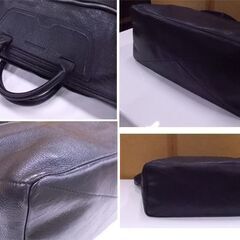 エンポリオアルマーニ ショルダーバッグ レザー 黒 メンズ ビジネス 大型 2way ブラック EMPORIO ARMANI 札幌市東区 新道東店の画像