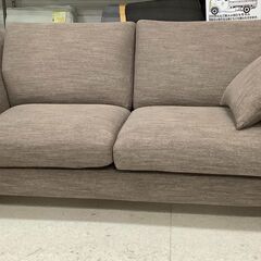 2人掛けソファ ファブリックソファ グレー クッション付き【ユー...