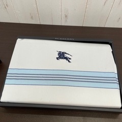 無料！バーバリーBURBERRY☆フラットシーツ☆未使用品☆シミ...
