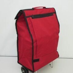 stp-1710　美品　ショッピングカート　折りたたみ　レッド　ショッピングキャリー　キャリーカート　買い物カート　ハンドキャリー　ショッピングバッグ　エコバッグ　ホームキャリー　折り畳み　2輪　キャリー　カート　レジャー　運動会　買い物　キャンプ用品　コンパクトの画像