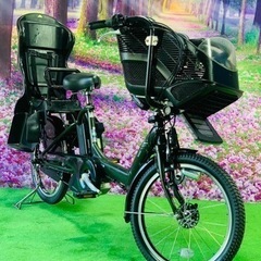 ❹ 4765子供乗せ電動自転車ブリヂストン3人乗り新品20インチ...