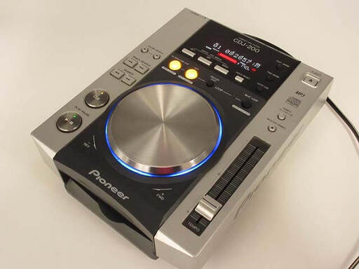 ss4612　パイオニア　DJ用CDプレーヤー　CDJ-200　シルバー　pioneer　コンパクトディスクプレーヤー　MP3対応　家