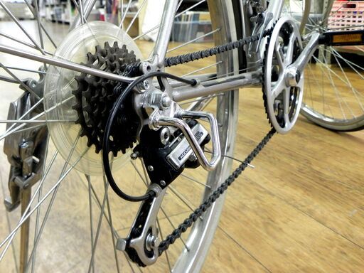 National 26型 自転車 ナショナル スポーツセンサー 18段変速 シティサイクル型 シルバー 26インチ 札幌市 厚別区