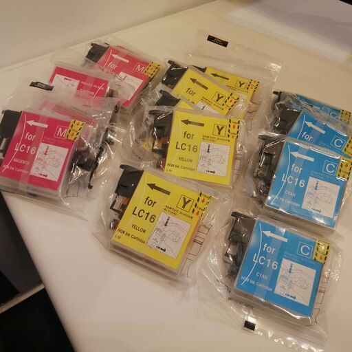 インクカートリッジ 互換 まとめ売り LC-16 未使用 引取りのみ 25個 マゼンタ イエロー シアン