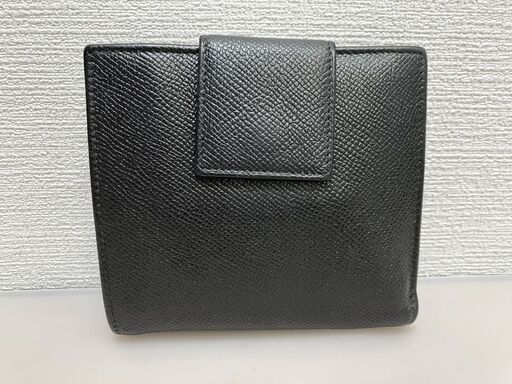 ブルガリ　BVLGARI　ロゴ　レザー　折り財布　コンパクト