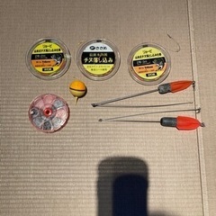 釣具　チヌ用仕掛け針　オモリ一式とウキ