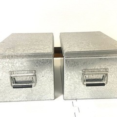 MUJI 無印良品　金属の箱2個