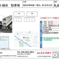 貸駐車場　スポルト越谷　平置き　月極駐車場　埼玉県越谷市大間野町1丁目92-1 − 埼玉県