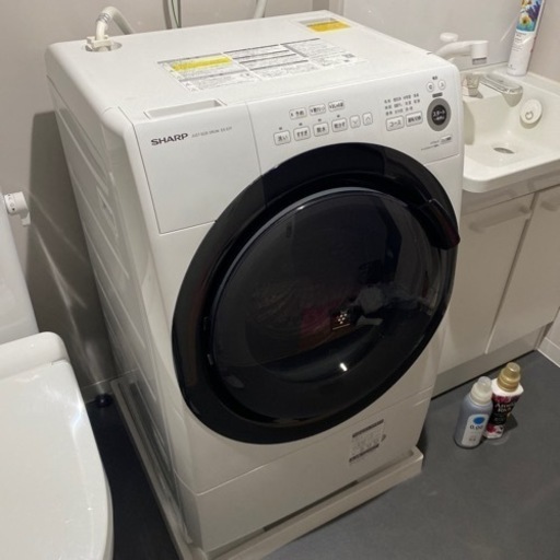 【取引中】シャープ ドラム式洗濯機 2021年製 ES-S7F-WL