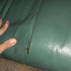 【値下げ！引越し処分】二人掛けソファ　グリーン　早い者勝ちの画像