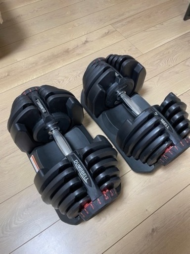 美品✨早い者勝ち❣️可変式ダンベルセット 5kg〜40kg 17段階調整可能 ① ①可変ダンベル ダイヤル式 5kg～40kg 17段階 単品 ②可変ダンベル