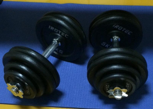 iROTEC ダンベルセット 1.25kg 2.5kg 5kg ダンベル60kgセット&インクラインベンチ