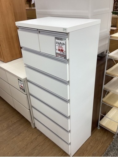 KA-102【新入荷　リサイクル品】スリムチェスト　白