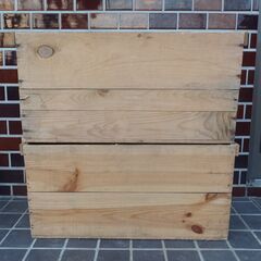リンゴ箱　木箱　2個　貴重　アウトドア　キャンプ　収納　リメイク　の画像