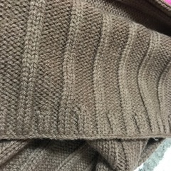 レディース　マフラー　ブラウンの画像