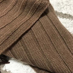 レディース　マフラー　ブラウンの画像