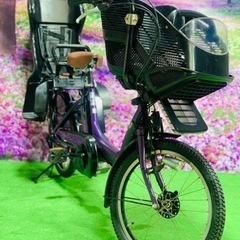 ❹ 4770子供乗せ電動自転車ヤマハ3人乗り新品20インチ良好バ...