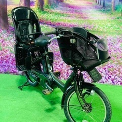 ❹ 4776子供乗せ電動自転車ヤマハ3人乗り新品20インチ良好バ...