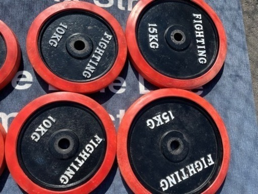 FIGHTING ROAD シャフト含め合計90kg バーベル ラバー付 