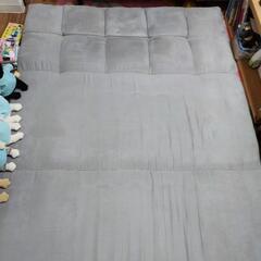 ソファーベッド　グレイ　セミダブルの画像