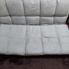 ソファーベッド　グレイ　セミダブル