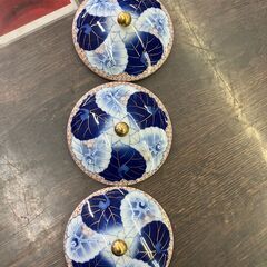 香蘭社 愁海棠 蓋付湯呑 3客セット No.422 ※現金、クレジット、スマホ決済対応※の画像