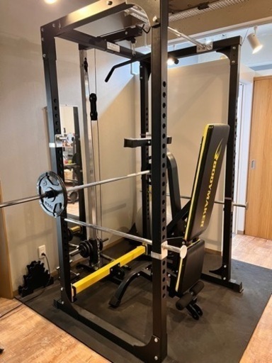 ボディメーカー　パワーラック　ベンチ台　シャフト 筋トレグッズ　自宅トレーニング