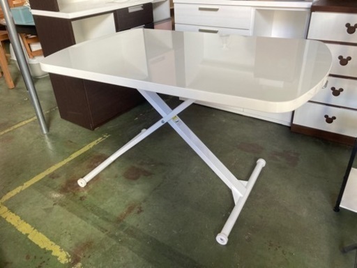 ● 昇降式テーブル、ダイニングテーブル、幅120センチ