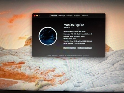 MacBook Air(11-inch,Early 2014)256GB SSD