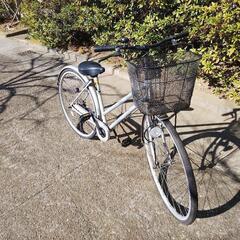 自転車  27インチ シルバーの画像