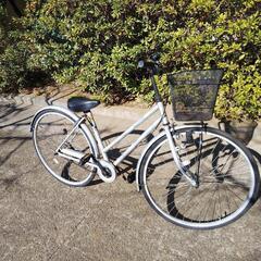 自転車  27インチ シルバーの画像