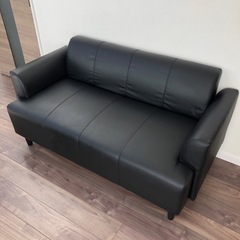 IKEA イケア 2人掛けソファー 黒革 状態良好 
