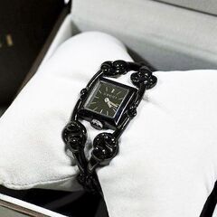 【苫小牧バナナ】動作品☆GUCCI/グッチ シニョーリア 116.5 クォーツ 腕時計 ステンレス ブラック 腕時計 余りコマ付き♪