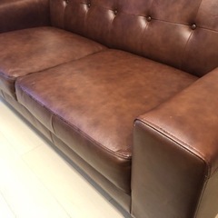 【期間限定】NOCE ノーチェ  本革3人掛けソファの画像