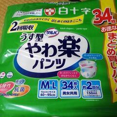 紙オムツ　うす型やわ楽パンツ　白十字