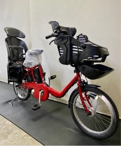 関東全域送料無料 保証付き 電動自転車　パナソニック　ギュットミニ　20インチ 3人乗り 12ah 赤色